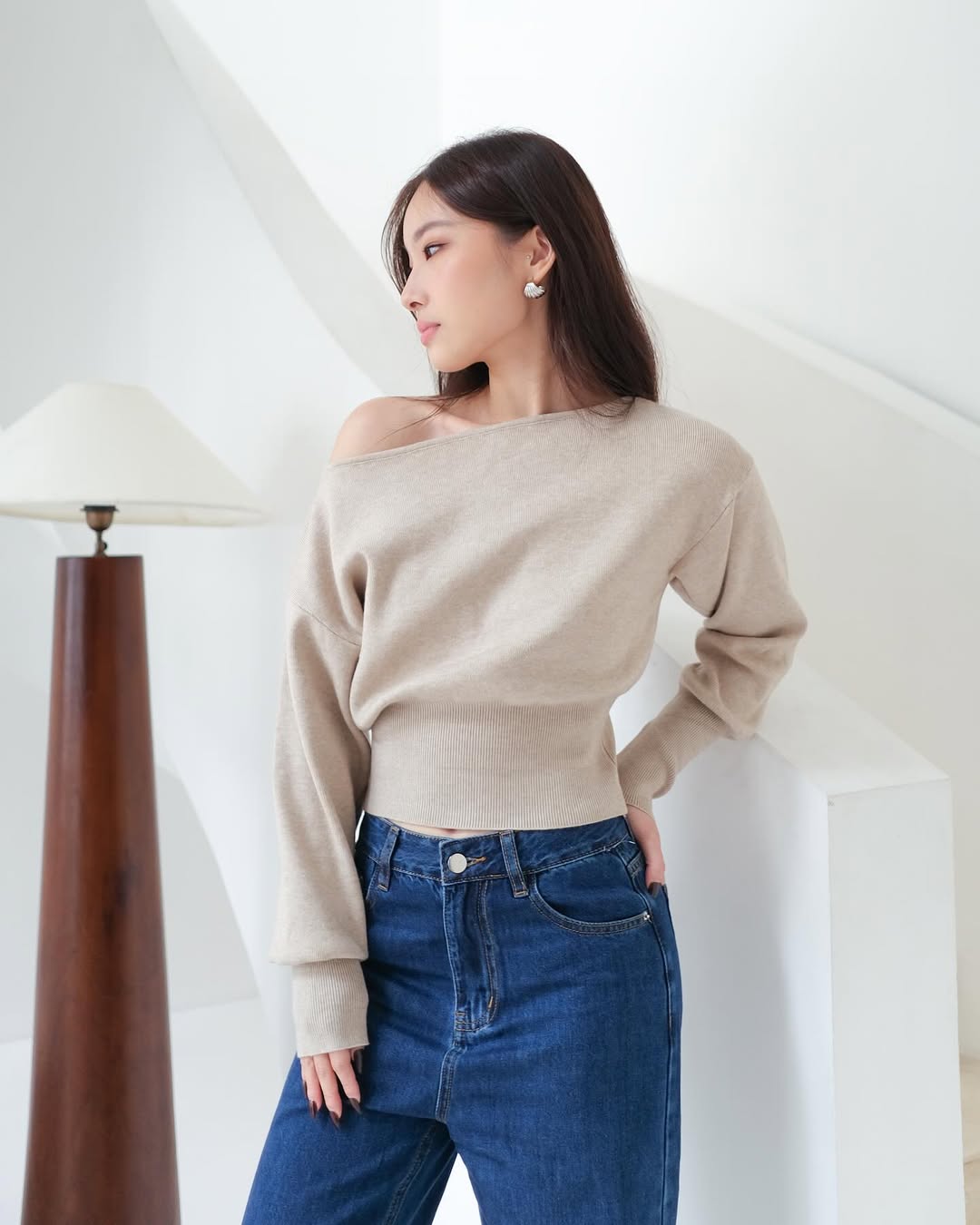 Aimee Off-shoulder Knit Top