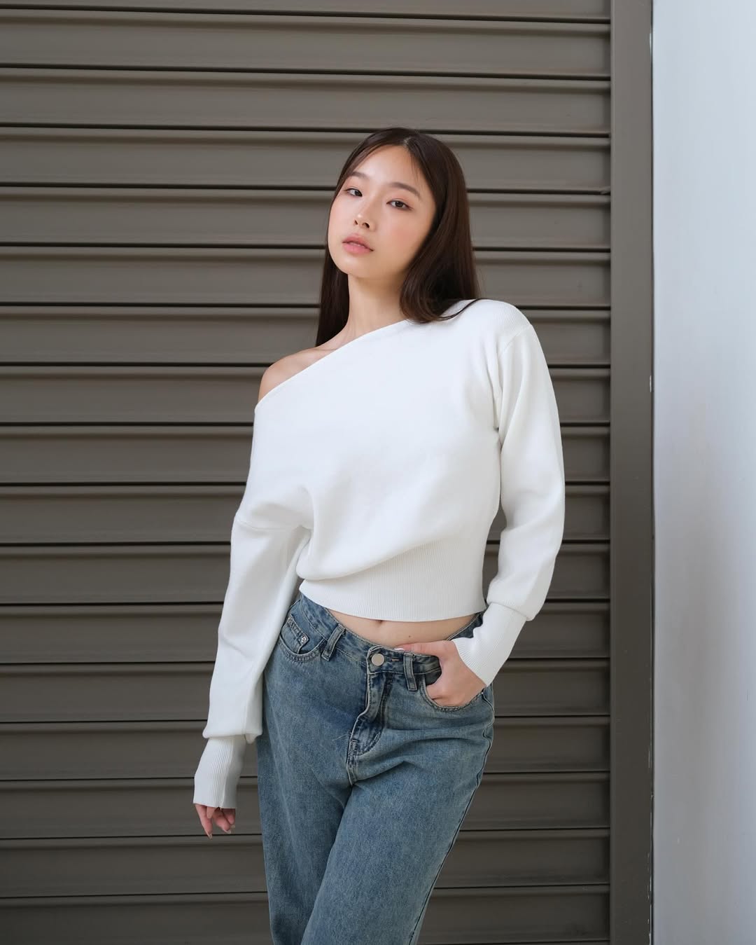 Aimee Off-shoulder Knit Top