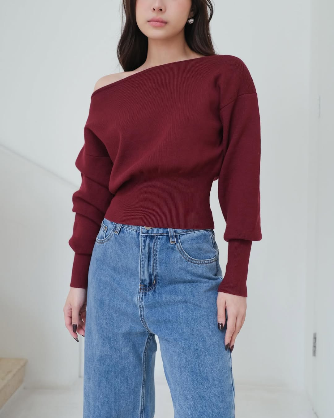 Aimee Off-shoulder Knit Top