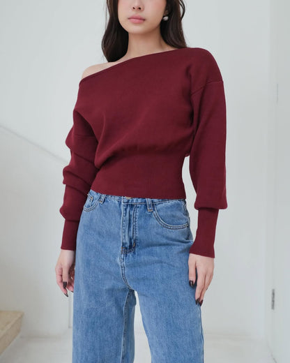 Aimee Off-shoulder Knit Top