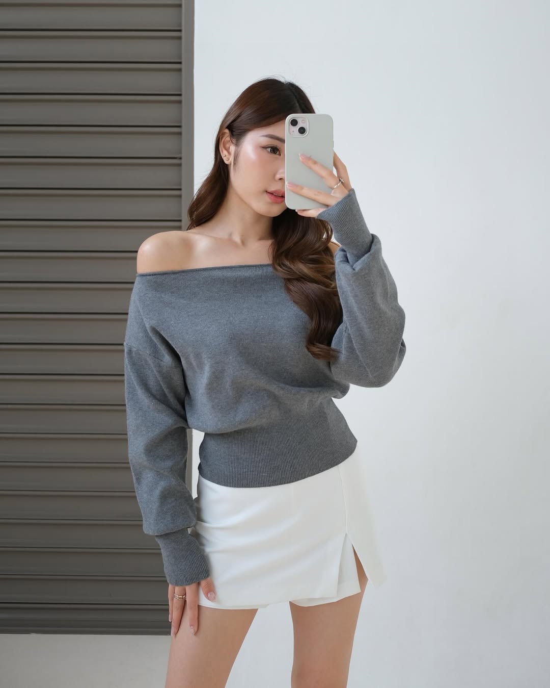 Aimee Off-shoulder Knit Top